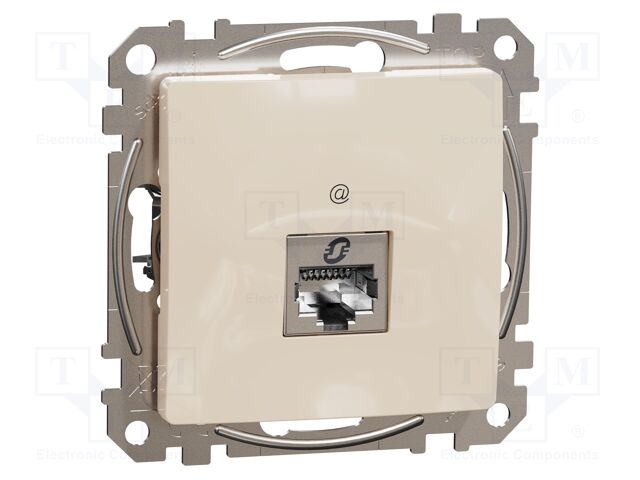 Data socket; IP20; plaster embedded,in mounting box; beige