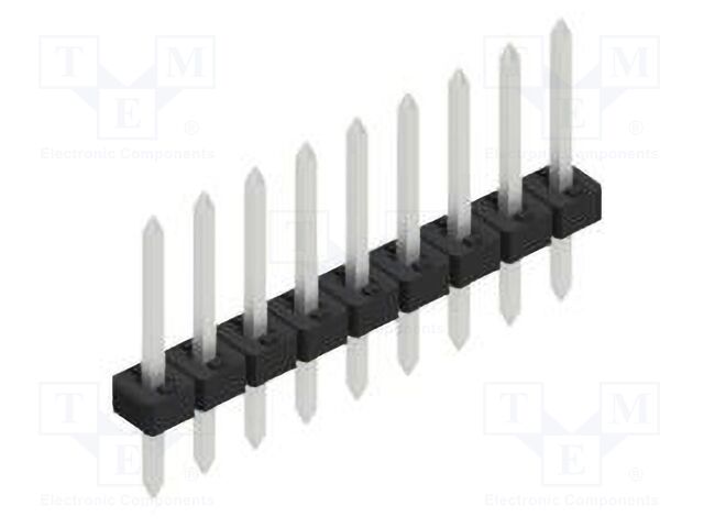 Connector: pin strips; pin header; male; PIN: 9; 2mm; THT; 1x9; 100V