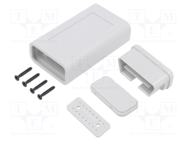 Enclosure: OBD; X: 47.4mm; Y: 94.6mm; Z: 23.45mm; ABS; light grey
