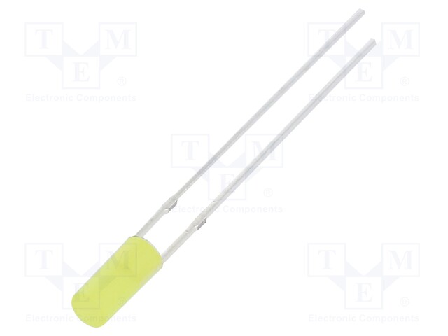 LED; 3mm; yellow; 330÷500mcd; 110°; Front: flat; Pitch: 2.54mm; 78mW