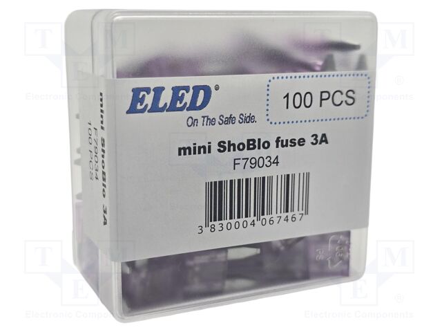 Fuse: fuse; 3A; 32VDC; automotive; 11.2mm; 11.2x4x17mm