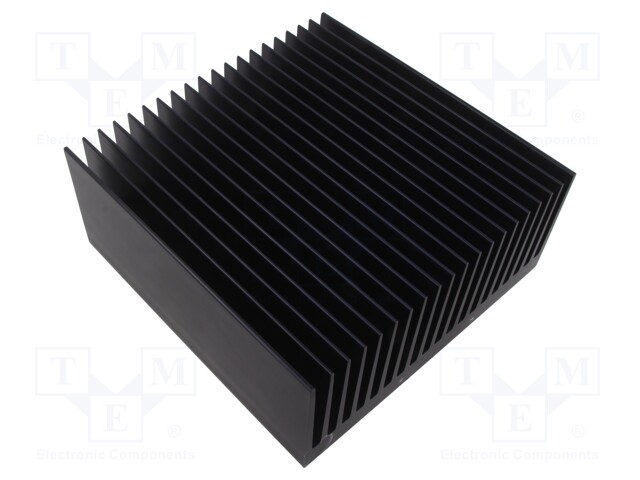 Heatsink: extruded; grilled; black; L: 200mm; W: 200mm; H: 83mm