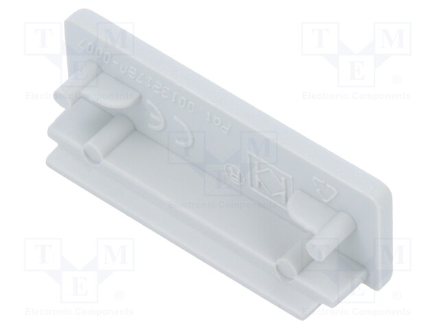 Cap for LED profiles; grey; ABS; Application: WIDE24
