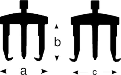 Bearing puller; 95÷200mm; 2-armig; 8"