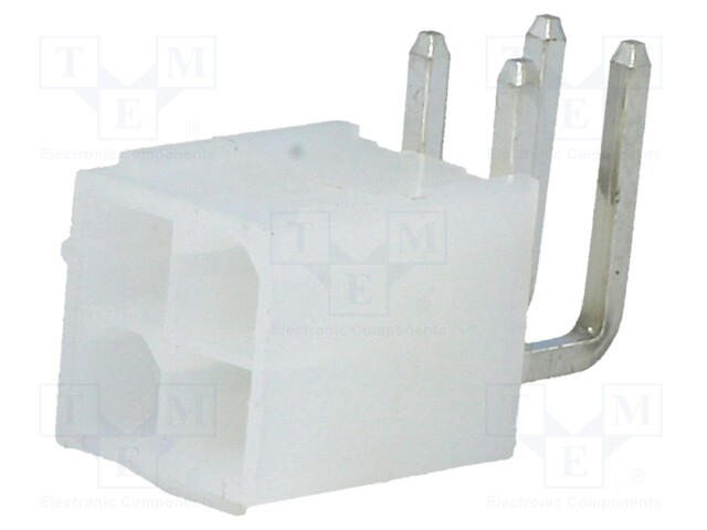 Socket; wire-board; male; MF42; 4.2mm; PIN: 4; THT; 7A; tinned