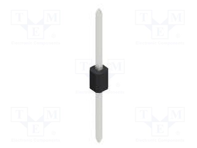 Connector: pin strips; pin header; male; PIN: 1; 1.27mm; THT; 1x1