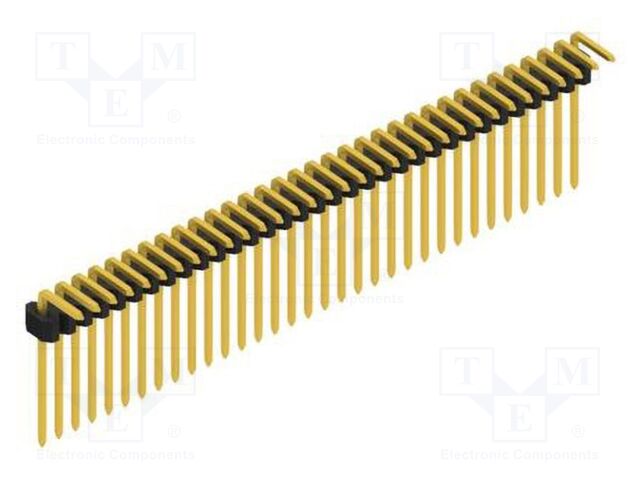 Connector: pin strips; pin header; male; PIN: 33; 1.27mm; THT; 1x33