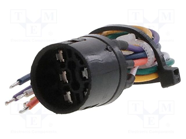 Contact block; Leads: cables; 140mm; PVP; Body dim: Ø17.6x16mm