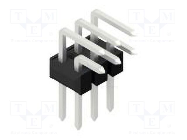 Connector: pin strips; pin header; male; PIN: 6; 2.54mm; THT; 2x3