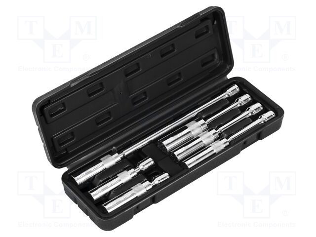 Socket; 12-angles; Chrom-vanadium steel; Mounting: 3/8"; 6pcs.