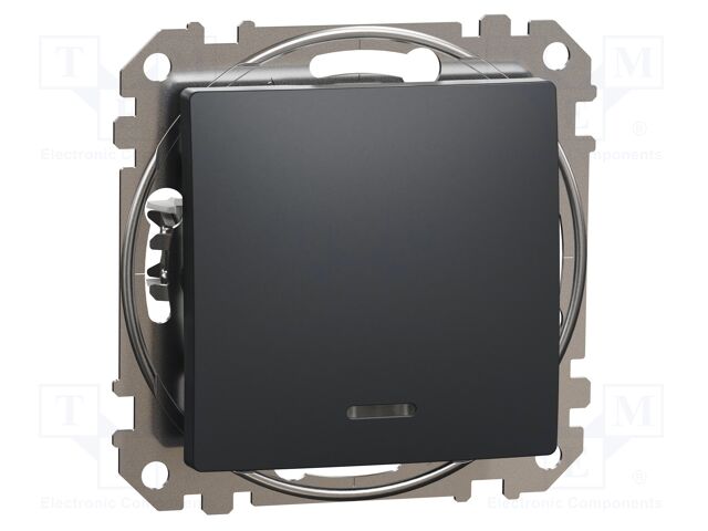 Momentary switch; Poles: 1; 250VAC; IP20; anthracite; monostable