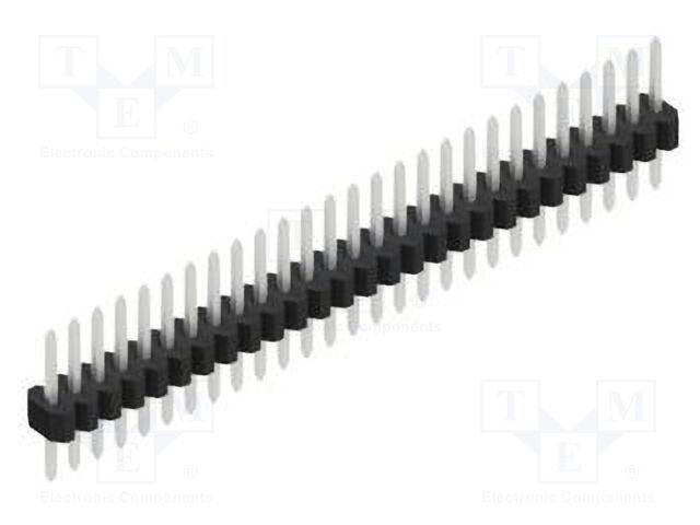 Connector: pin strips; pin header; male; PIN: 27; 1.27mm; THT; 1x27