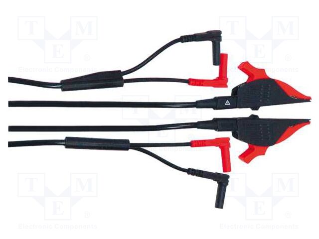 Test leads; Inom: 20A; Len: 1.2m; insulated; black