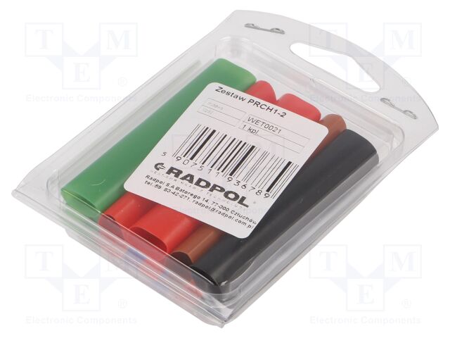 Set of heat shrink sleeves; 2: 1; 70mm; polyolefine; Pcs: 16