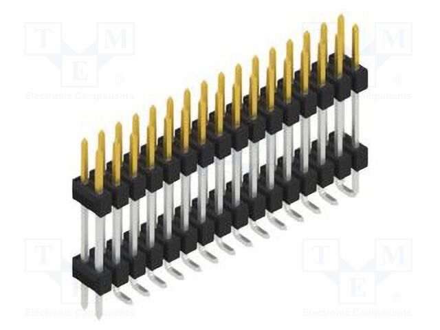 Connector: pin strips; pin header; male; PIN: 32; 2.54mm; SMT; 2x16