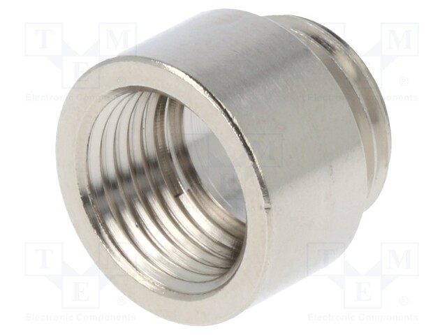 Reduction of threads for glands; Int.thread: PG16; brass; nickel