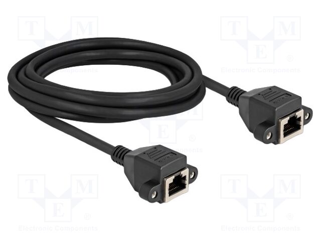 Extender Ethernet; S/FTP; RJ50 socket,both sides; 3m; PVC; black