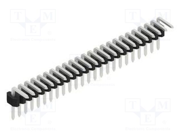 Connector: pin strips; pin header; male; PIN: 24; 1.27mm; THT; 1x24