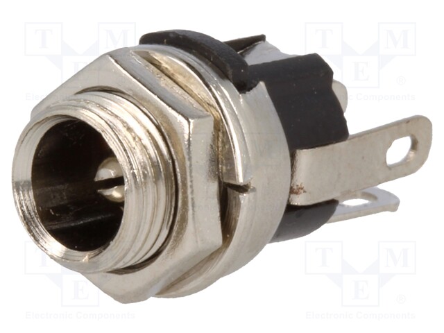 Socket; DC supply; male; 5,5/2,5mm; 5.5mm; 2.5mm; 9mm; soldering