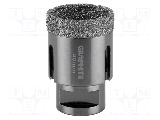 Diamond hole saw; 40mm; glaze,ceramic tile; Thread: M14