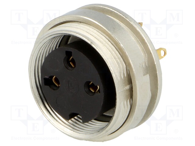 Connector: M16; female; IP40; socket; soldering; 250V; PIN: 3; 5A