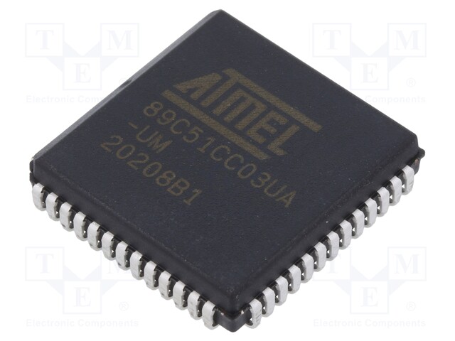 Microcontroller 8051; SRAM: 2304B; 3÷5.5VDC; PLCC52; Family: AT89