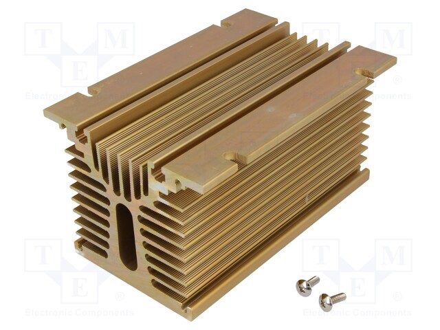 Heatsink: extruded; Y; golden; L: 150mm; W: 100mm; H: 81mm; aluminium
