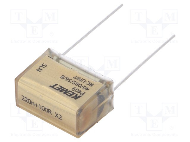 Capacitor: paper; X2; 220nF; 275VAC; 20.3mm; ±20%; THT; Series: P409