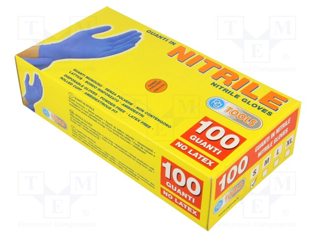 Protective gloves; Size: 7,S; blue; nitryl; 100pcs.