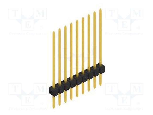 Connector: pin strips; pin header; male; PIN: 9; 2.54mm; THT; 1x9