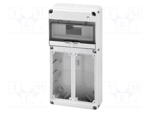 Enclosure: for modular components; IP65; wall mount; grey