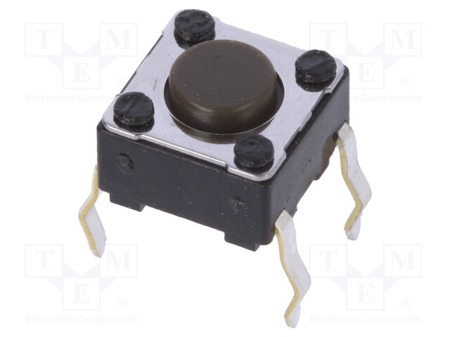 Microswitch TACT; SPST; Pos: 2; 0.05A/12VDC; THT; 1.6N; 6x6x3.5mm