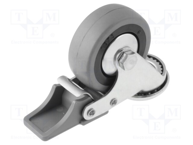Transport wheel; Ø: 50mm; W: 20mm; H: 66mm; torsional with lock
