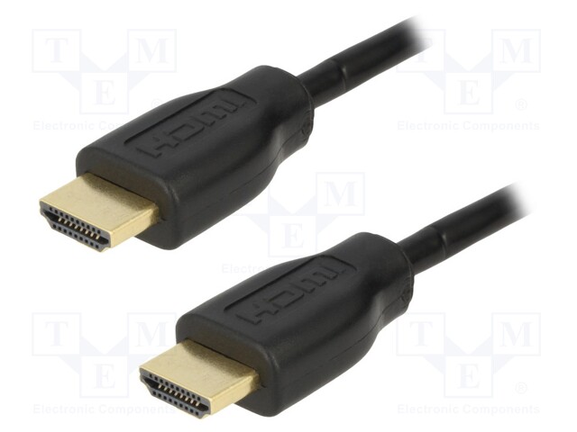 Cable; HDMI 1.4; HDMI plug,both sides; 1.5m; black