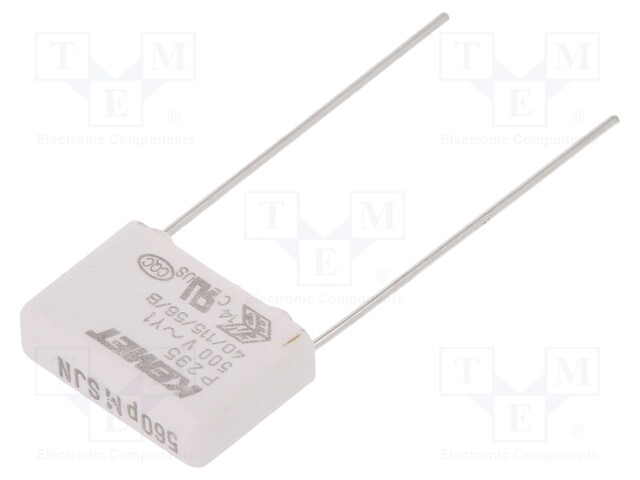 Capacitor: paper; Y1; 560pF; 500VAC; 15mm; ±20%; THT; Series: P295