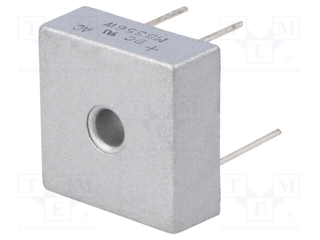 Single-phase bridge rectifier; Urmax:600V; If:35A; Ifsm:400A