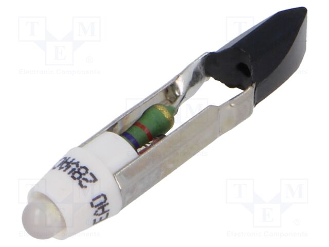 LED lamp; white; T5,5; 28VDC; 28VAC; No.of diodes: 1