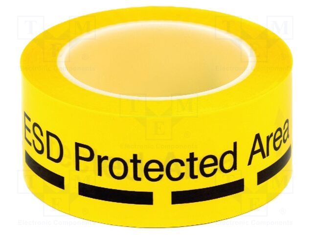 Awareness tape; L: 66m; W: 50mm; Thk: 0.057mm; PVC; yellow-black