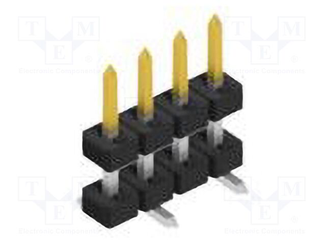 Connector: pin strips; pin header; male; PIN: 4; 2mm; SMT; 1x4; 100V