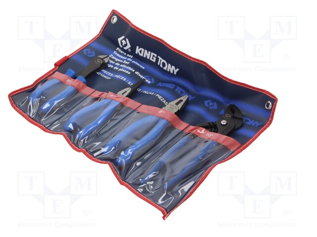Kit: pliers; Pcs: 4; cutting,adjustable,universal; case