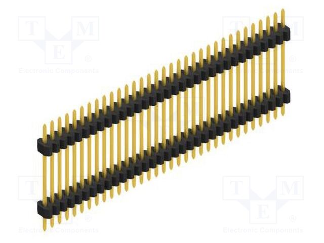 Connector: pin strips; pin header; male; PIN: 33; 1.27mm; THT; 1x33