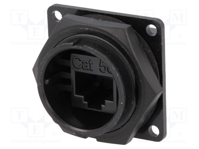 Coupler; RJ45; DC; PIN: 8; Cat: 5e; Layout: 8p8c; Locking: bayonet