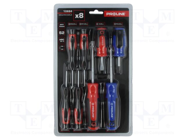 Screwdriver: universal-set; Phillips,slot; SOFT-TOUCH; magnetic