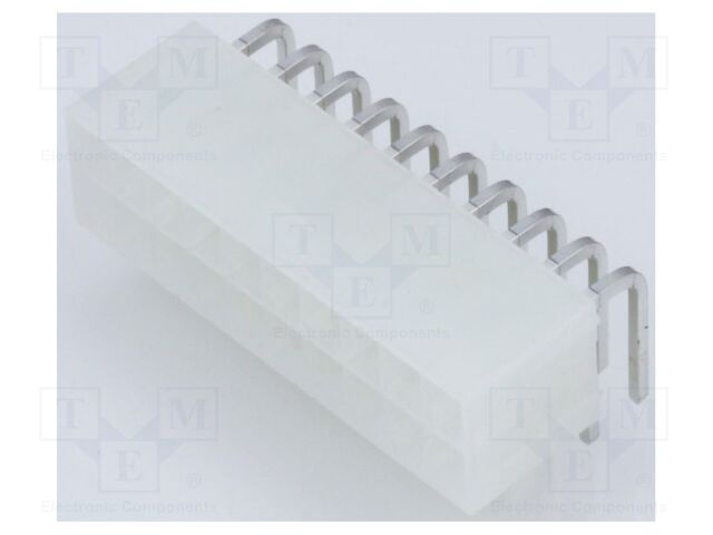 Socket; wire-board; male; Mini-Fit Jr; 4.2mm; PIN: 20; THT; PCB snap
