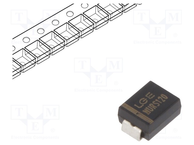 Diode: rectifying; SMD; 200V; 1A; 25ns; Package: reel,tape; SMB