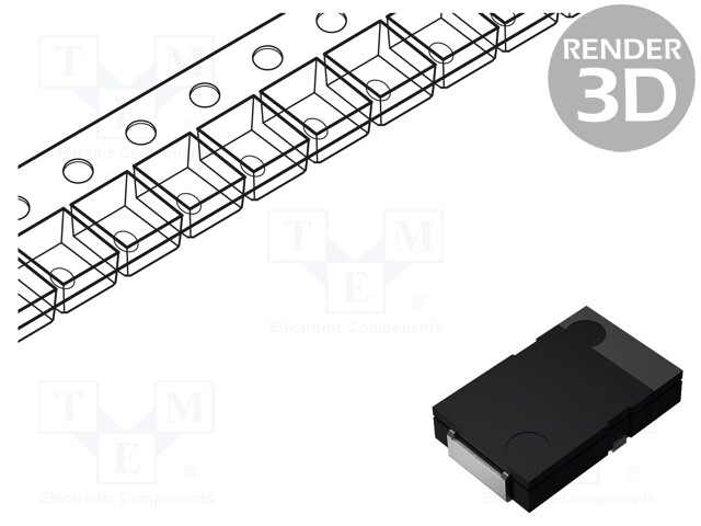 Capacitor: polymer; 330uF; 2VDC; ESR: 6mΩ; LT; SMD; ±20%; -55÷105°C