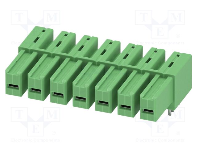 PCB headers, nominal cross section: 6 mm?, color: green, nom