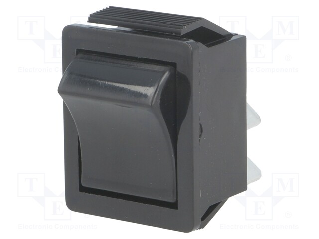ROCKER; DPST; Pos: 2; OFF-ON; 16A/250VAC; black; none; Body: black