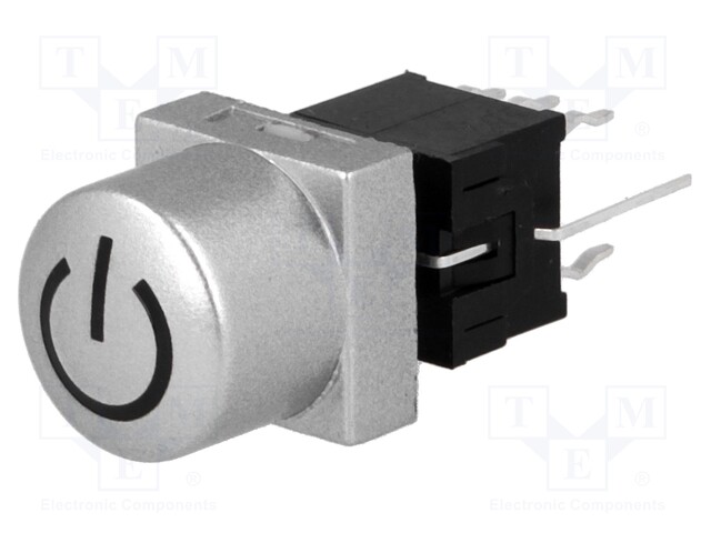 Switch: keypad; Pos: 2; DPDT; 0.1A/30VDC; silver; Illumin: LED; green