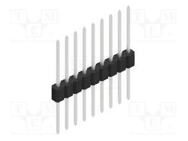 Connector: pin strips; pin header; male; PIN: 9; 1.27mm; THT; 1x9